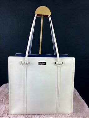 Kate Spade Arbour Hill Annelle Tote Mousse Frosting Indigo Smooth Leather Should
